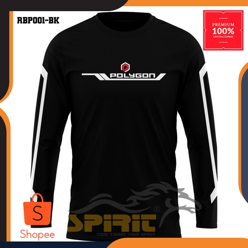 Baju Kaos Sepeda polygon Lengan panjang MTB Gunun bike goes big size Pria Wanita Jumbo Distro