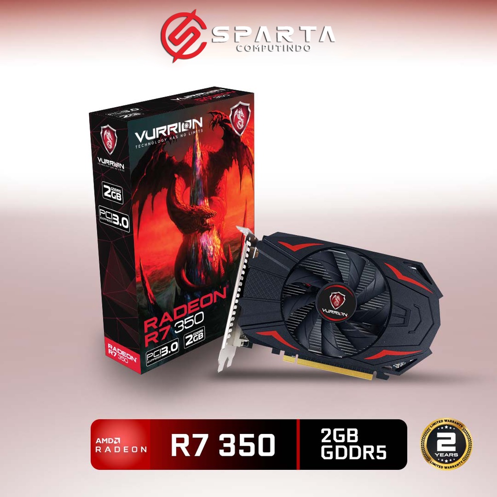 VGA Card AMD Radeon R7 350 2GB GDDR5 128 Bit Vurrion New Garansi Resmi