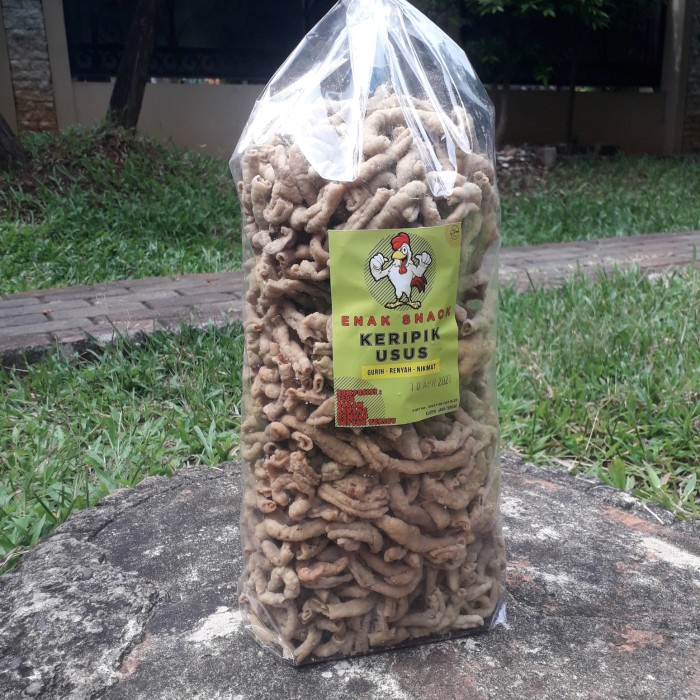 

TERBARU (250 gr / 500 gr) KERIPIK USUS / KRIPIK USUS AYAM SUPER GURIH - 250 gram