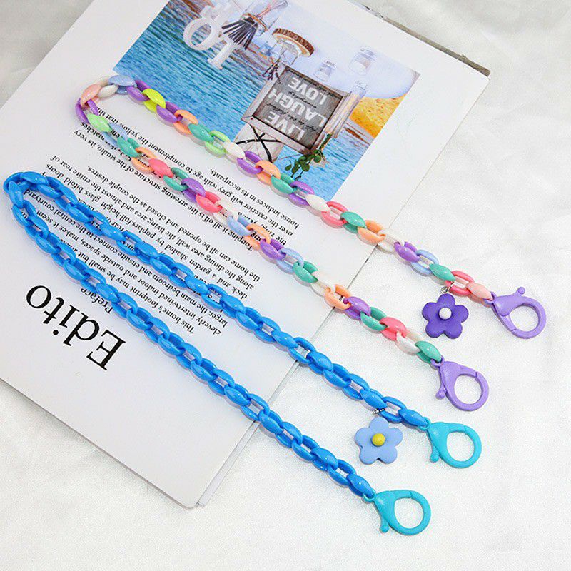 TALI STRAP MASKER RANTAI PLASTIK WARNA WARNI UNTUK ANAK DEWASA