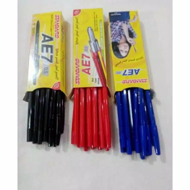 

12picis pulpen bolpoin bolpen AE7 standart 0,5