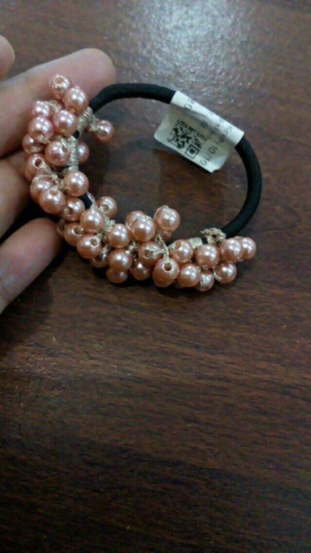 Millennio Ik04 Korea Pearl Rubber Band Ikat Rambut Mutiara Anggur