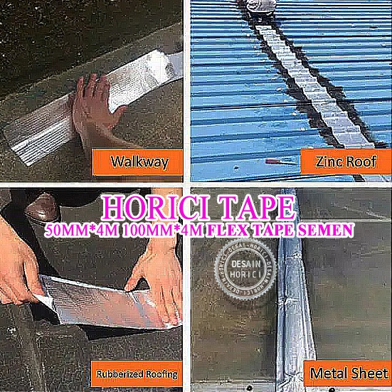 ASLI FULL【VARIAN LENGKAP】Aluminium Foil Butyl Rubber Waterproof Tape / Lakban aluminium Anti Bocor / FLEX TAPE SEMEN