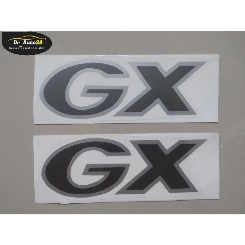 Stiker sticker katana logo GX katana belakang