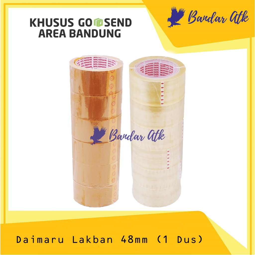 

Lakban Daimaru Bening Coklat 48mm x 90 Y [1 DUS]