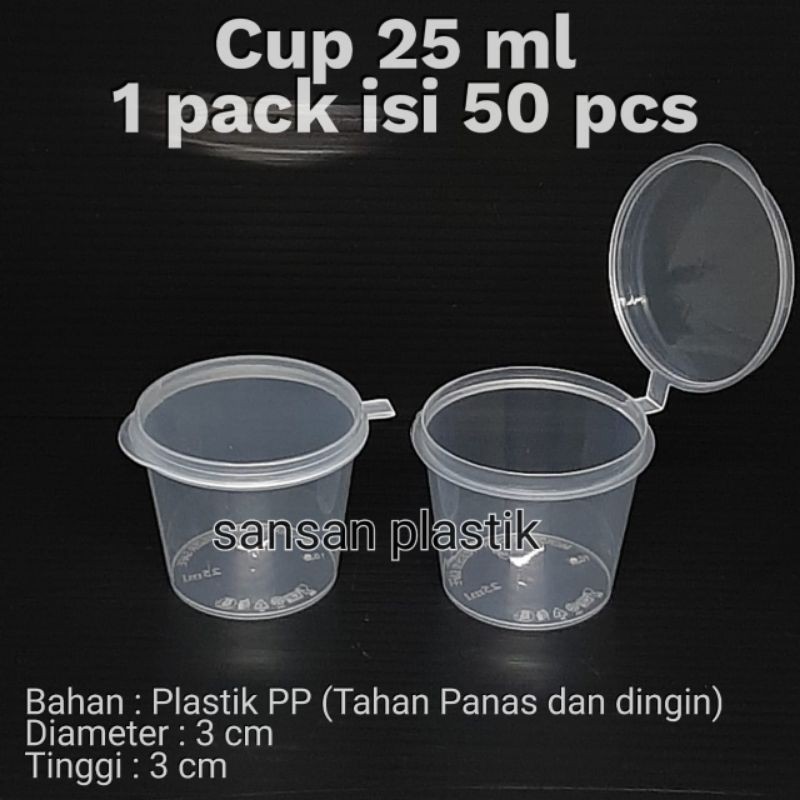Cup saus 25 ml / Tempat Sambal 25ml / Wadah saus / Cup Saus 25 ml