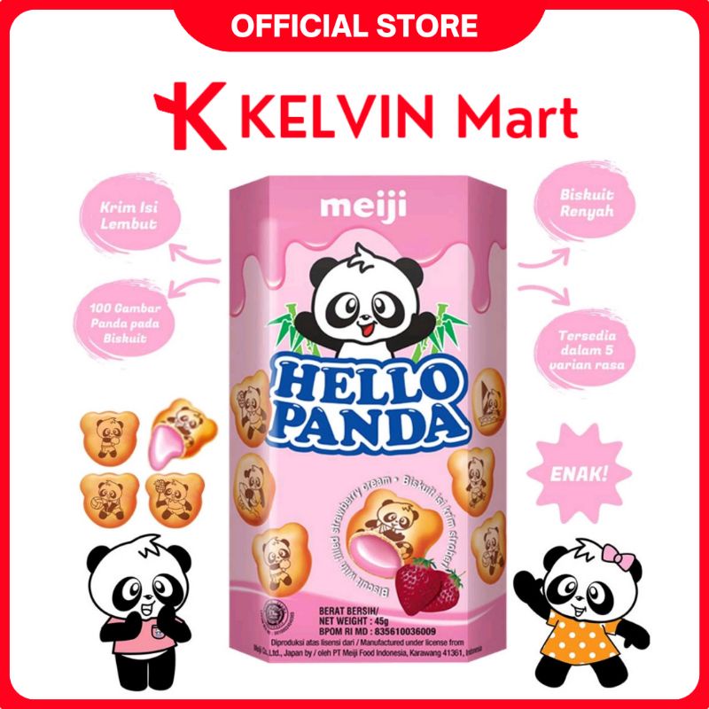 

Biscuit Hello Panda Strawberry pck 45g | KELVIN Mart