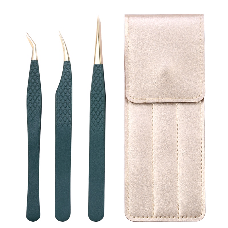 3pcs / Set Pinset Stainless Steel Untuk Extension Bulu Mata Palsu