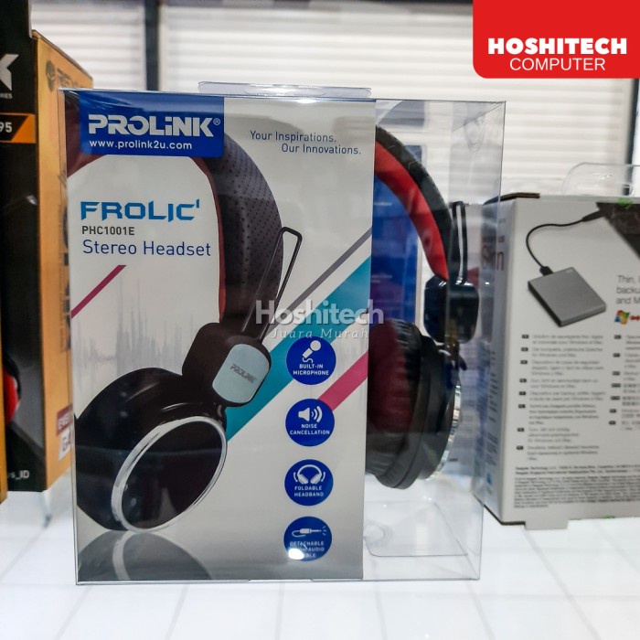 Headset PROLiNK PHC1001E Frolic Corded Stereo COLOR