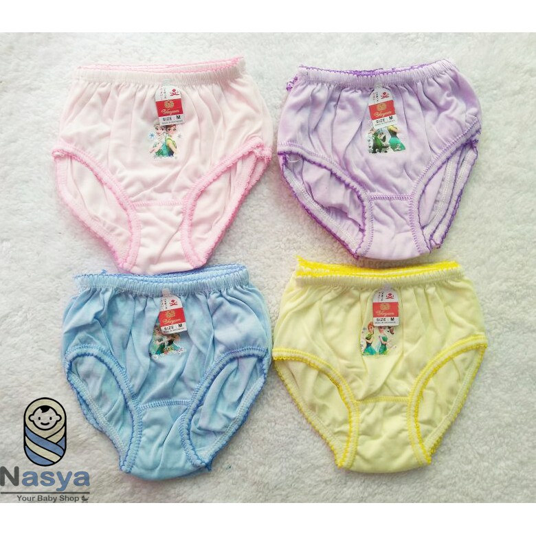 [B-026] Celana dalam anak perempuan (1 set isi 4 pcs) mix warna - S, M, L &amp; XL