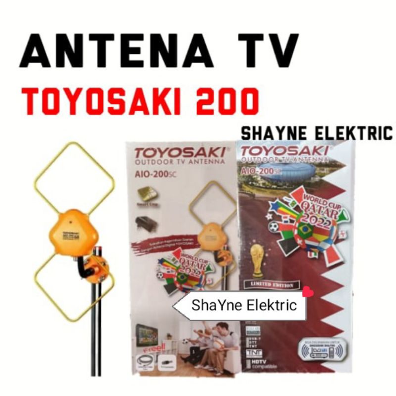 Antena LED, LCD, Plasma TV Digital Diluar / Outdoor / Indoor / Dalam Toyosaki AIO 200