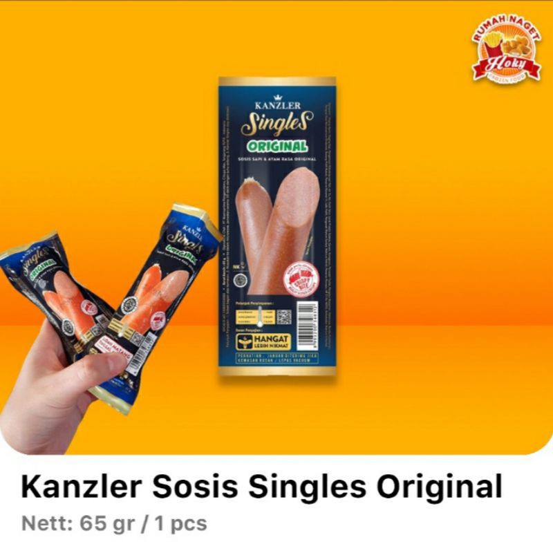 

Kanzler Singles Sosis Sapi dan Ayam Original 65 gr