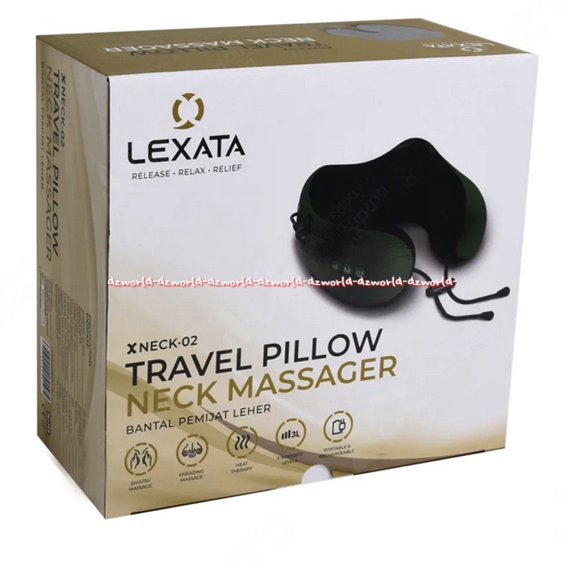 Lexata X Neck 02 Travel Pillow Neck Massager Bantal Pemijat Leher Getar Lexxata Lexatax Hijau