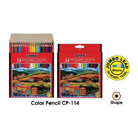 

Pensil Warna / Color Pencil Cp-114, 24W Jumbo Lead 0.4Mm