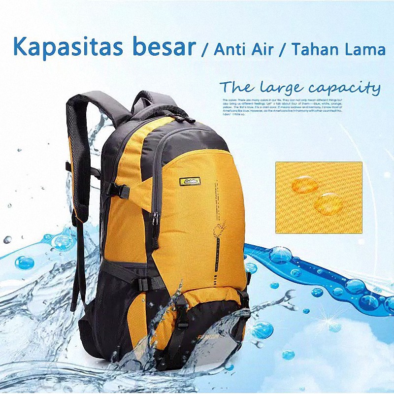 COD Highland Tas Ransel Pria Backpack Cowok Original Tas Sekolah Tas Punggung Hiking Travel Bag Smart Multifungsi 45L Import TRG02