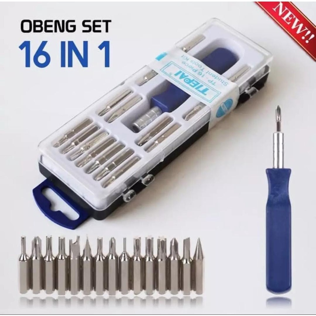 Obeng Set 16 in 1 Magnetic Screwdriver