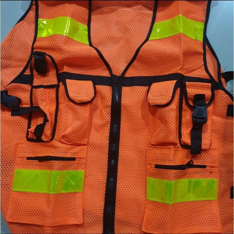 ROMPI SAFETY VEST 6 KANTONG ROMPI JARING 6 KANTUNG