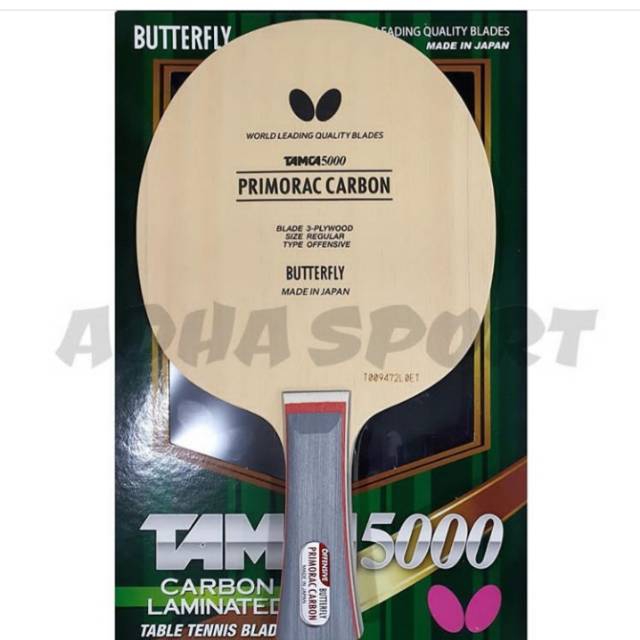 ORIGINAL Butterfly Primorac Carbon - Kayu Bet Pingpong Bat Tenis Meja
