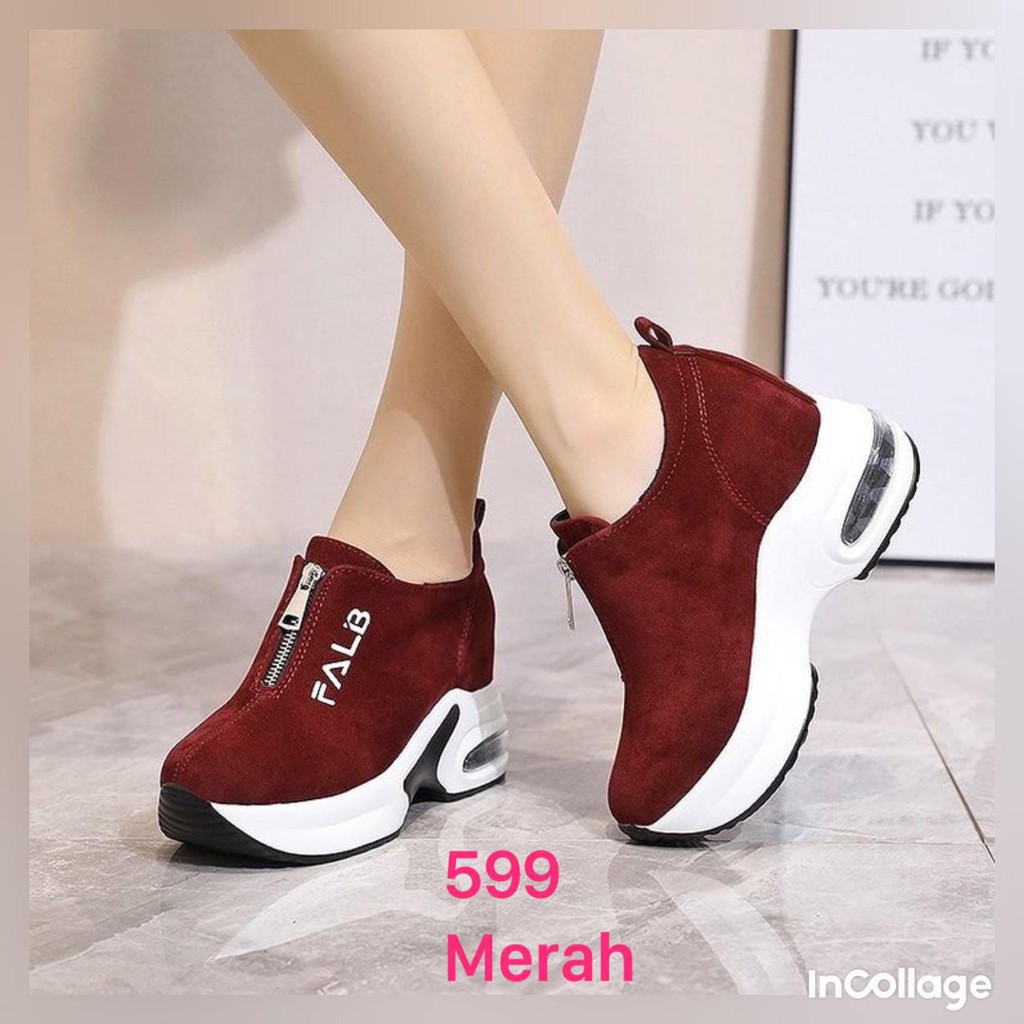 SEPATU WEDGES WANITA IMPOR KOREA 599