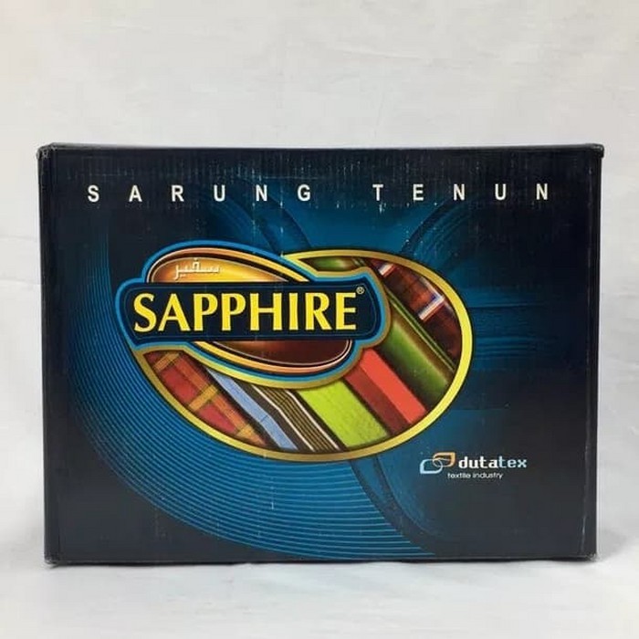 sarung sapphire putih tumpal