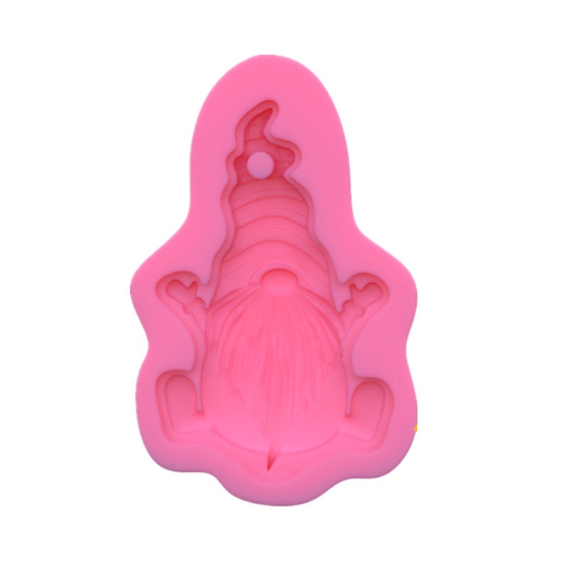 SIY  Gnome Keychain Resin Mold Lucky Gnome Santa Claus Pendant Silicone Resin Mold