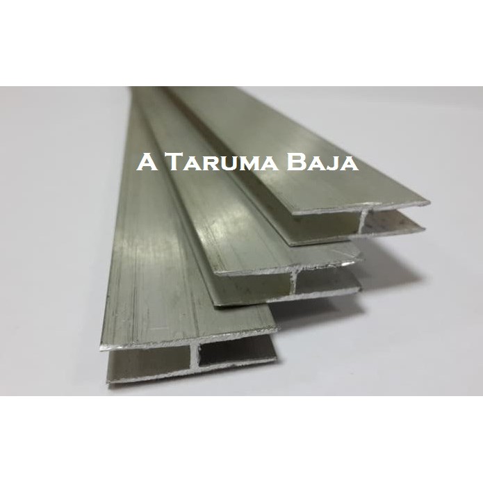 Alumunium Lis H 6 mm - Profil H Alumunium 6 mm - Sambungan Lembaran Polycarbonate Twinwall