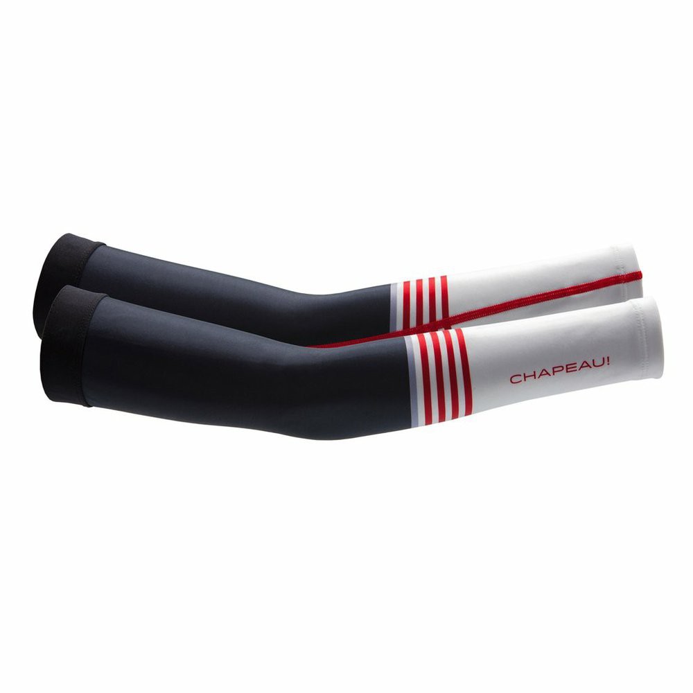 SALE Chapeau Arm Warmer - Multi Stripe Black White Red