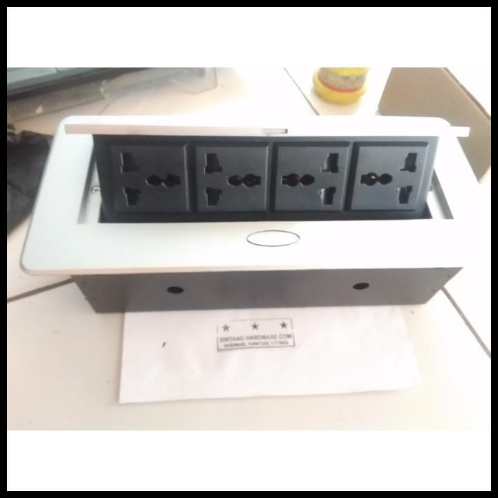 Table Top Power Socket Meja Meeting 4 Colokan Listrik Tanam Ps266