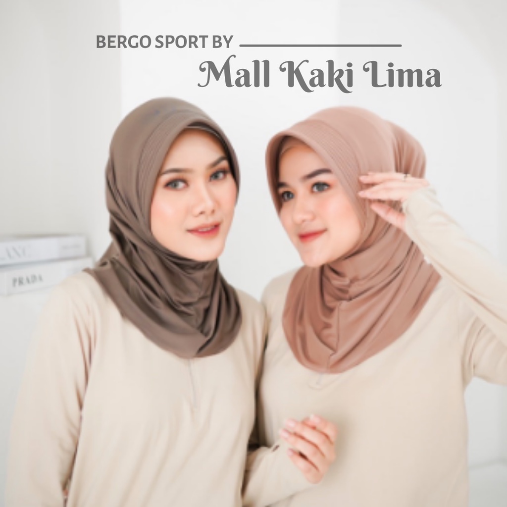 BERGO SPORT HIJAB SPORT JILBAB WANITA JILBAB INSTAN