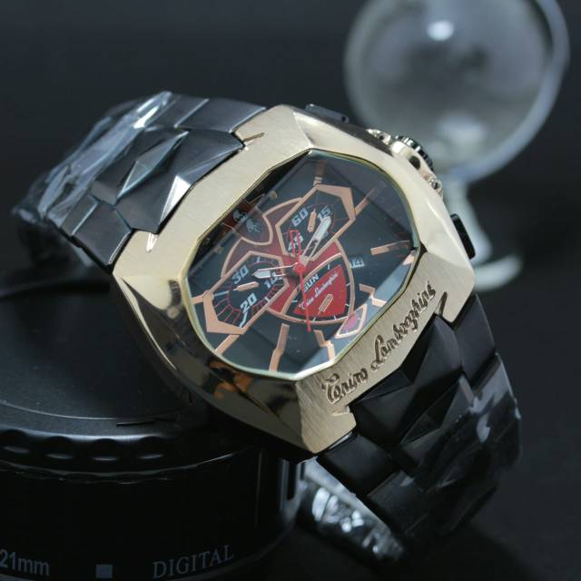 Jam Tangan Pria Lamborghini Rantai New Sporty