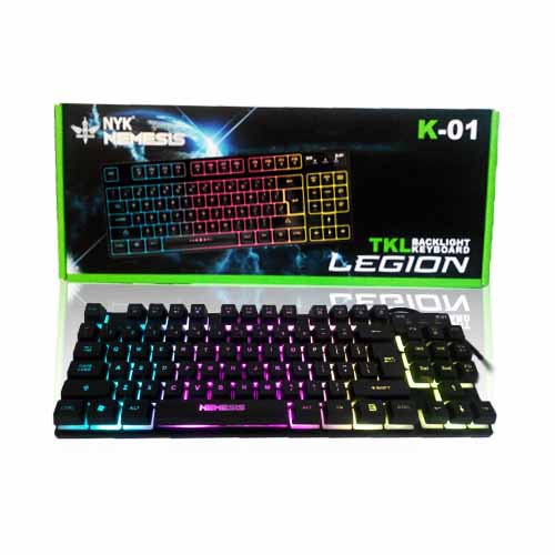 Keyboard Gaming NYK K01 / K-01 TKL Rainbow Full backlight