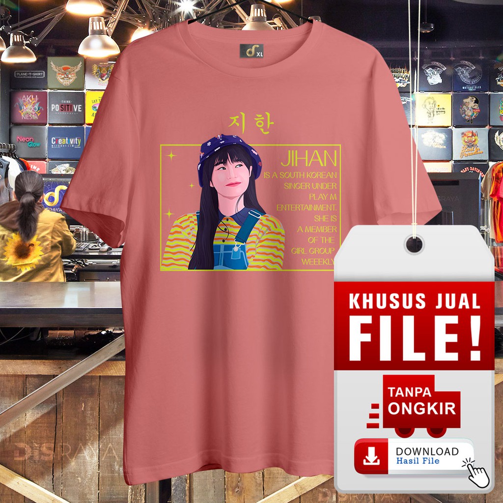 JUAL FILE SATUAN PRODUK JASA DESAIN KAOS CUSTOM KPOP JIHAN WEEEKLY AFTER SCHOOL - DISRAYA 714