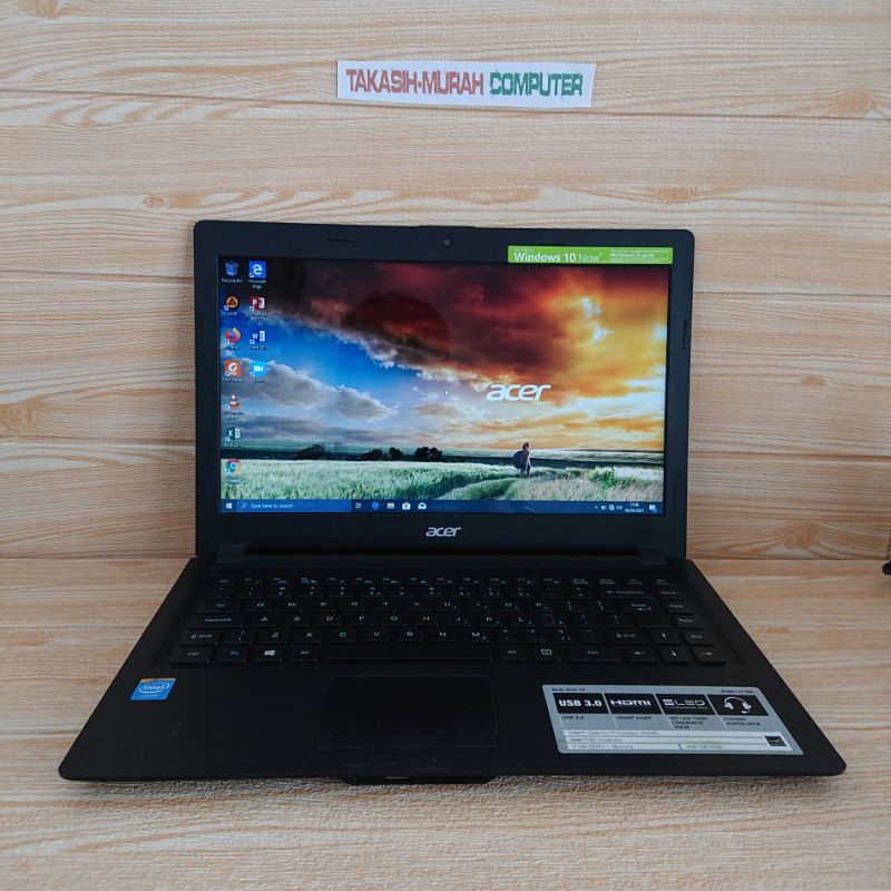 Acer One 14 Z1401 C9ue 4gb Black Second Shopee Indonesia