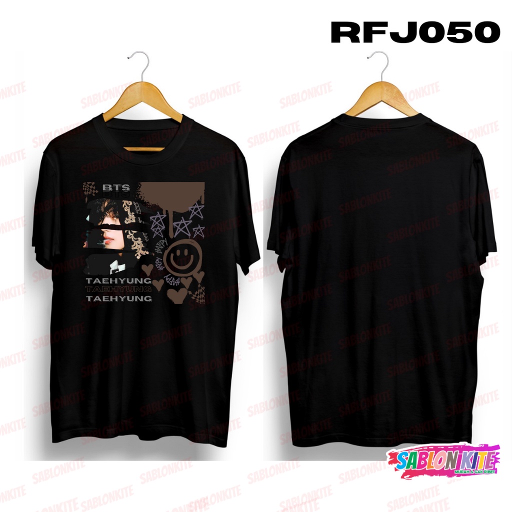 MURAH!!! KAOS KPOP TAEHYUNG SMILEY PRINT RFJ050 COMBED 30S