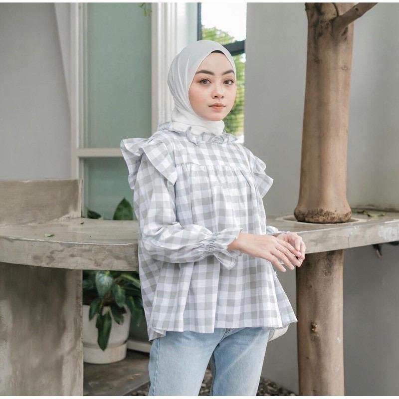KANA TOP KOTAK // BLOUSE KOTAK // ZASHI BLOUSE // VONY TARTAN BLOUSE