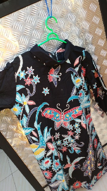 Grosir Terlaris Genes Jelita Tunic Navbor Yelbor Whitbor Creambor Tunik Batik Modern Hrb057