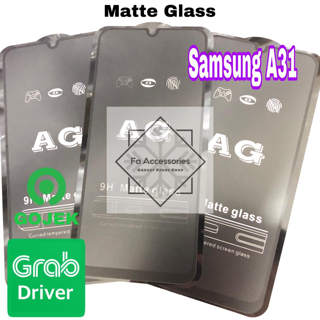 tempered matte glass samsung a31 anti gores glear anti minyak