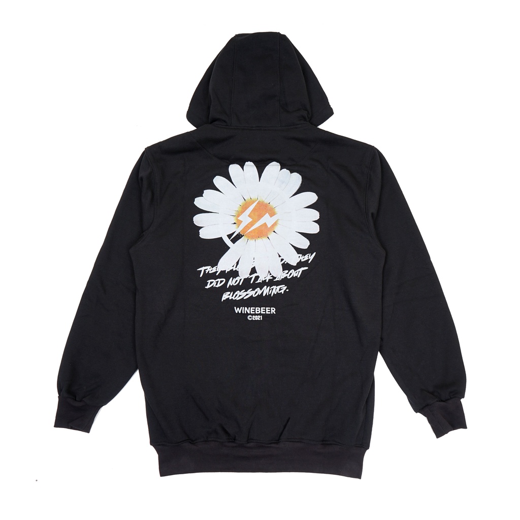 Winebeer Sweater Hoodie sunflower Black