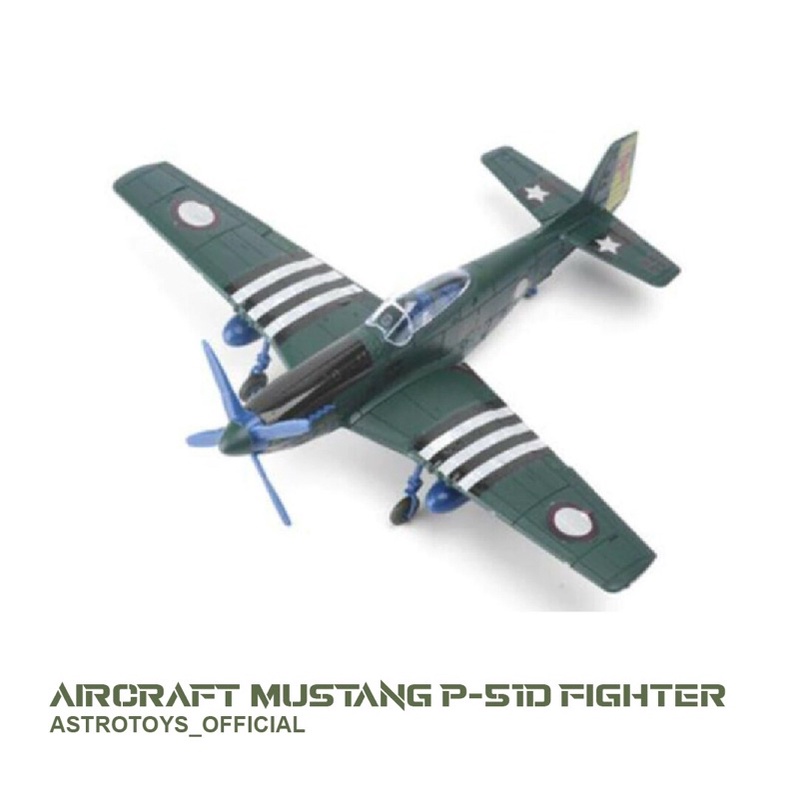 MAINAN / DIECAST / MINIATUR AIRCRAFT MUSTANG P-51D FIGHTER 3