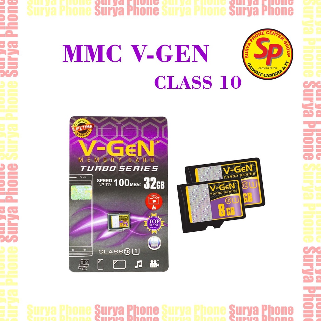 MMC V-GEN CLASS 10 Memori Micro SD Original Non Adaptor