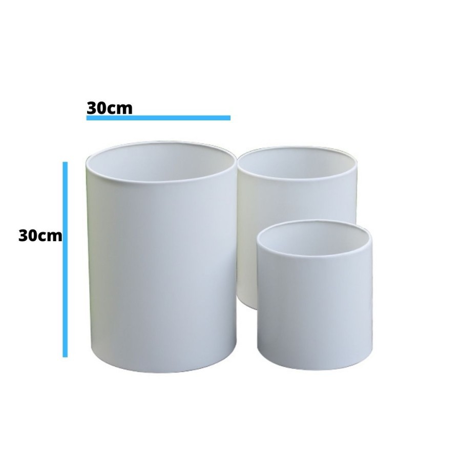 Pot Taman Tipe Silinder plus Standing Kayu Unik, Elegan dan Mewah