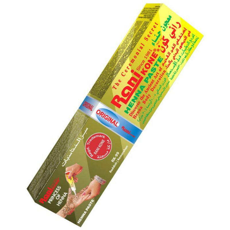 Henna Rani Kone 99 Body Decoration Paste Reddish