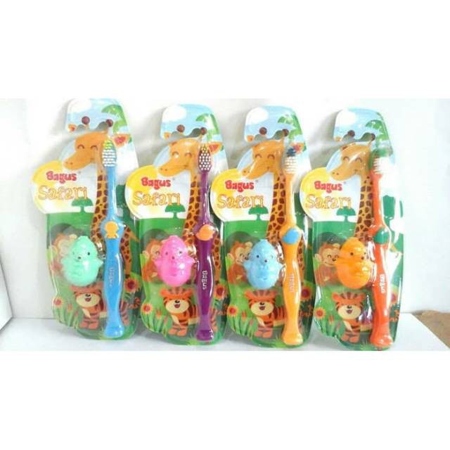 SIKAT GIGI ANAK BAGUS SAFARI KIDS TOOTHBRUSH SOFT W91120 LUCU BAGUS