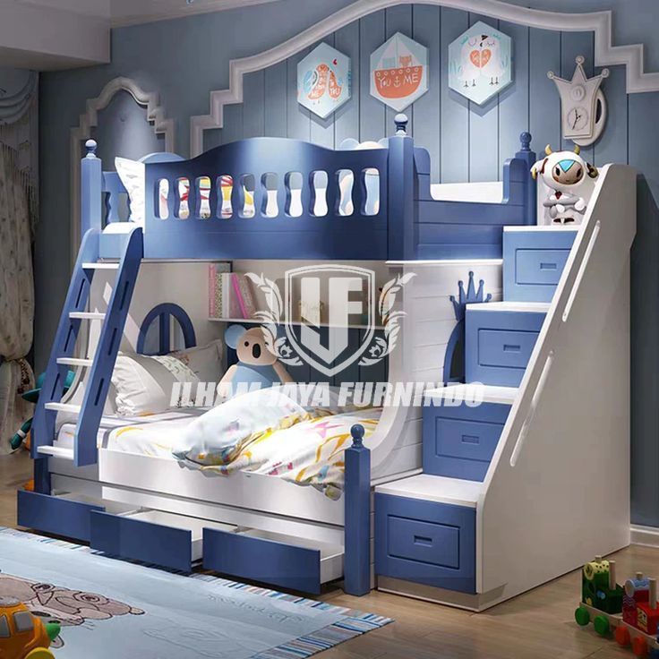 DIPAN TEMPAT TIDUR TINGKAT ANAK KARAKTER DUCO