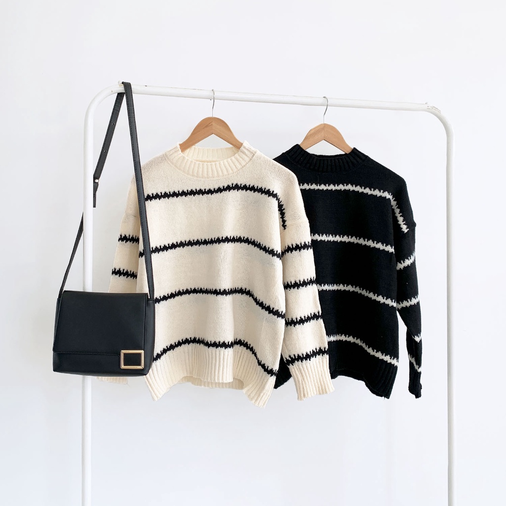Her Goods Store AB523 Korean Outer/Outerwear/Sweater/Sweater Rajut/Knitwear/Atasan Rajut-6