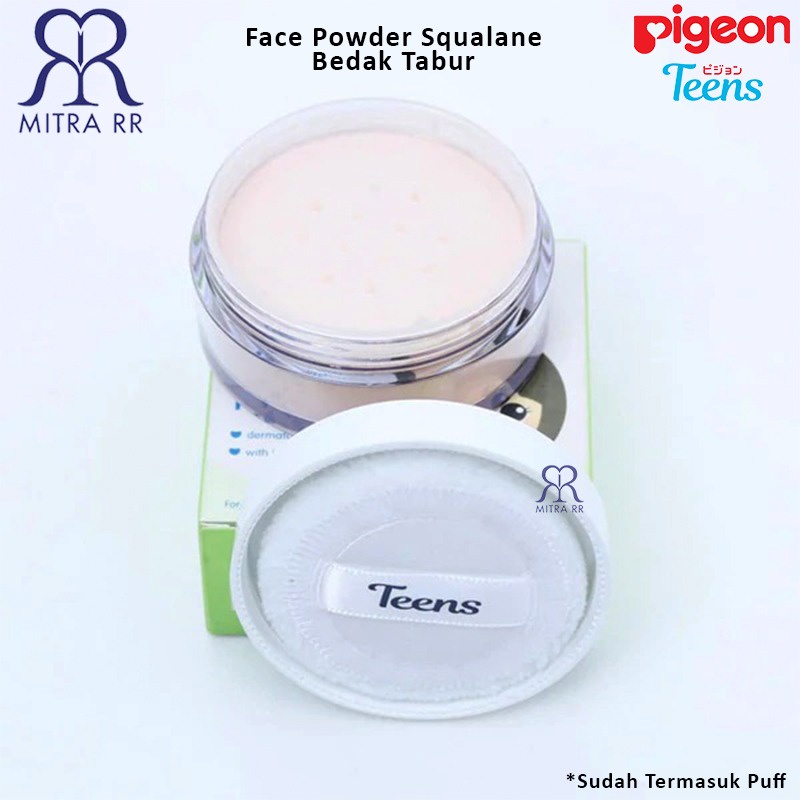 PIGEON TEENS Face Powder Ekstra Jojoba and Chamomile 12gr – Squalance Face Powder Bedak Tabur