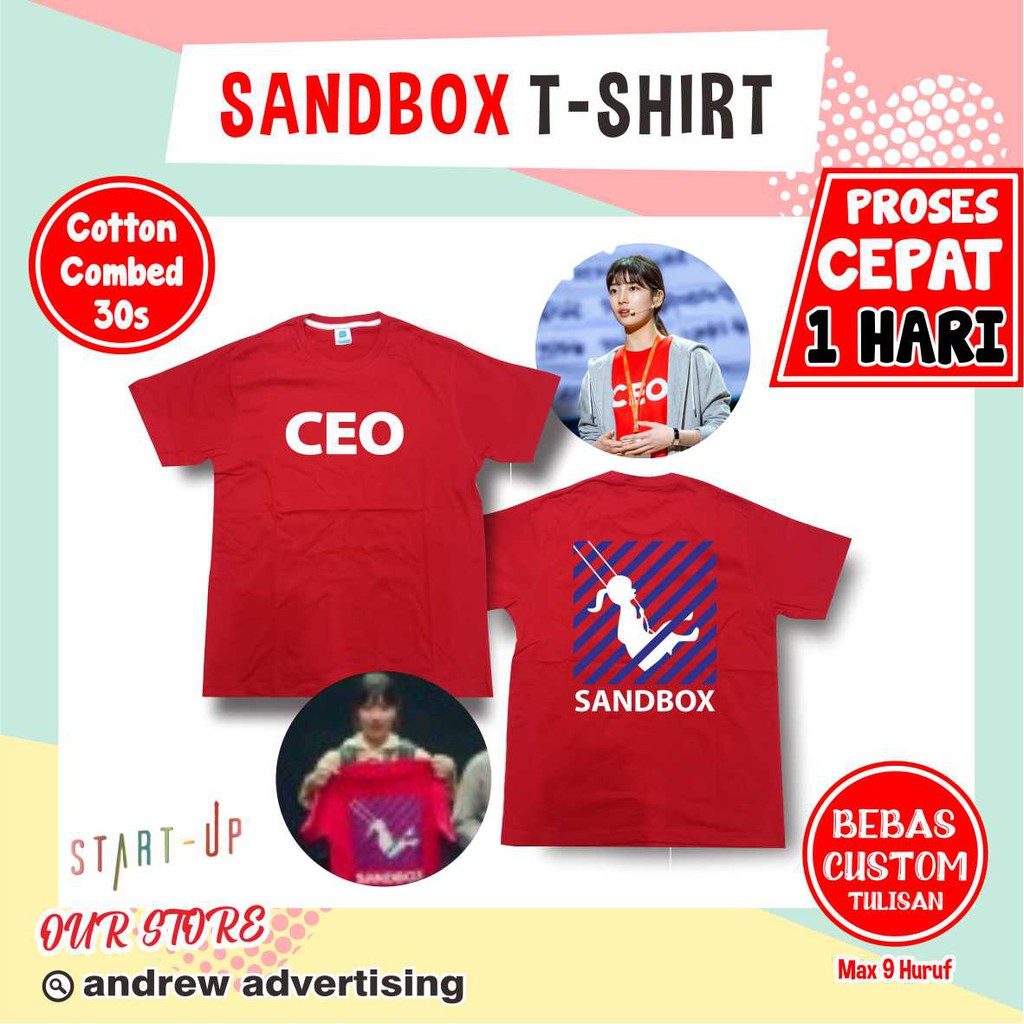 KAOS SANDBOX START-UP SERIES DRAKOR KOREA T-SHIRT BAJU DISTRO