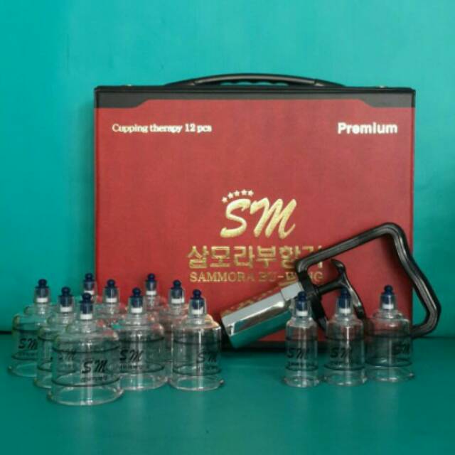 Alat Bekam Sammora 12 Premium / Kop Bekam Sammora Premium Isi 12 / Tas Merah