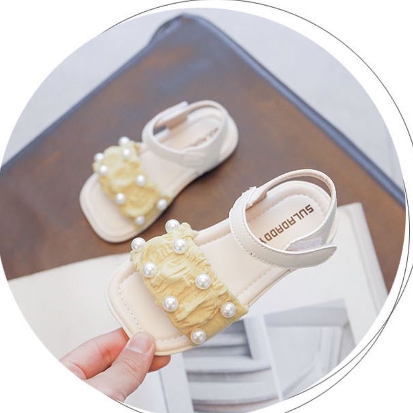 babyfit TWIST PEARL sepatu sandal anak perempuan dengan tali velcro ankle strap sendal pesta import bn-916