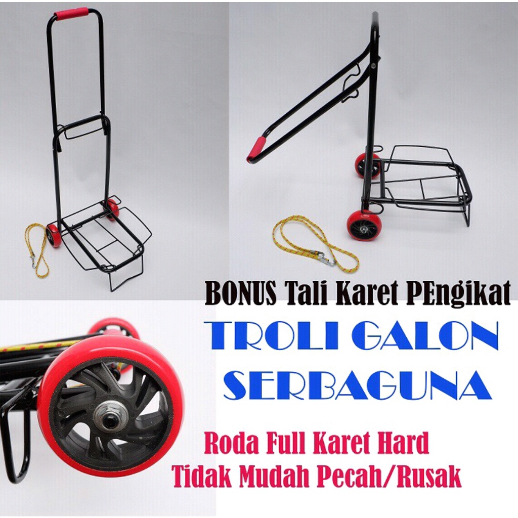 (fashionstar9) Troley Trolly Troli Troly Trolley Lipat Bawa Aqua Galon Dan Gas Barang Serbaguna